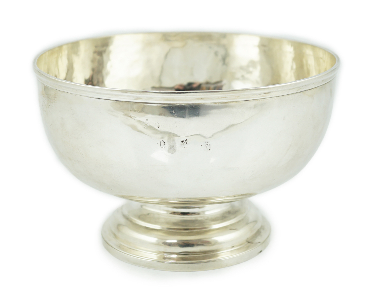 A mid 18th century Irish silver rose bowl, by Robert Calderwood